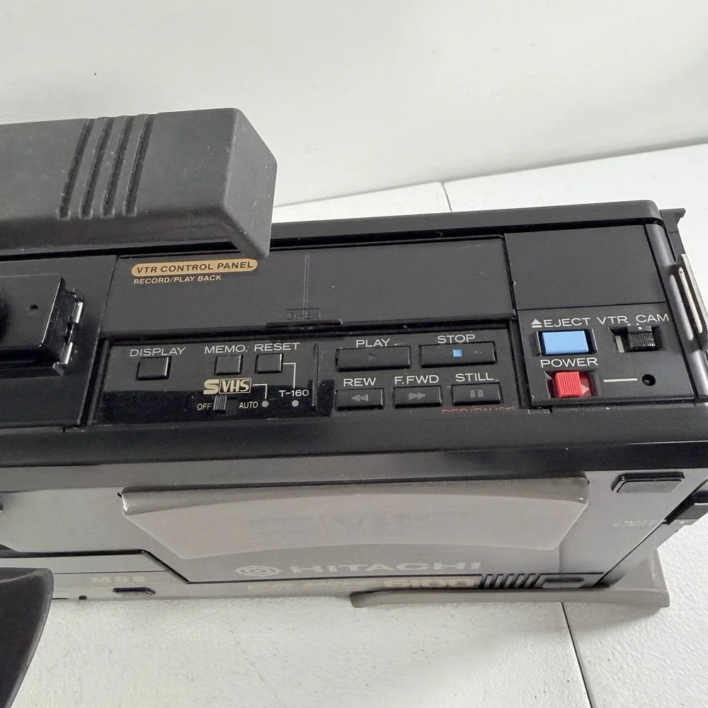 Hitachi VM-6100A S-VHS Camcorder Video Camera POWERS ON AS IS READ